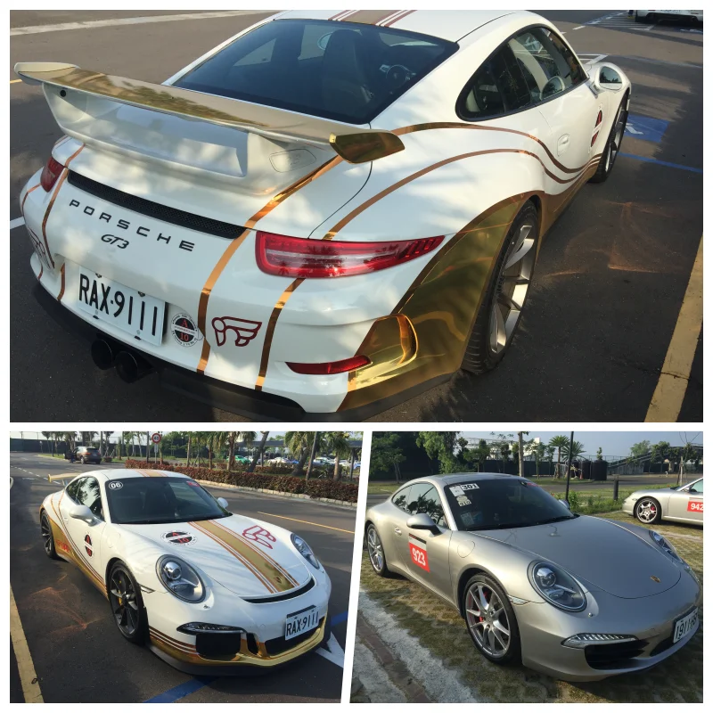 酒店門口停放一輛裝扮很特別的 911 GT3