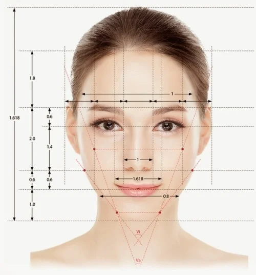 ▲正面看起來完美的鼻型和臉型，水微晶可改善山根高度